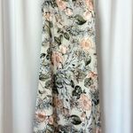 New Summer Floral Print Satin Barbie Sleeveless Midi Dress Size Medium Multi Photo 4