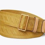 Tory Burch T Webbing Belt, Mustard, XS/SM Photo 2