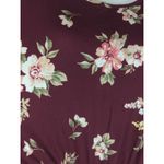 French Grey Women's Floral Brushed Knit Dress‎ Burgundy Medium NWT Bohemian Red Photo 3