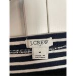 J. Crew striped ruffle sleeve shirt sleeve dress medium Blue Photo 4