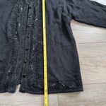 Jaclyn Smith Jaclyn‎ Smith Women's Cardigan Sweater Size Medium Black Beaded Photo 2