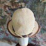 Vintage Woven Sun Visor Hat Tan Photo 4