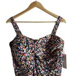 Anne cole Twist Front Shirred Confetti Multicolor One Piece Swimsuit Plus 22W Photo 4