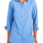 LL Bean Shirt Womens L Blue Roll Tab Long Sleeve Vented Fishing Hiking Outdoors Size L Photo 0