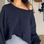 Brandy Melville Navy  off the shoulder top. 100% cotton Photo 3