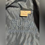 EUC FUDA International Blue 100 % silk bomber jacket size medium Photo 8