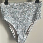 Charlie Holiday Blue and White Floral Ruffled Bikini Set Photo 2