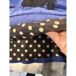 Elevenses Anthropologie Cyan Current Blue Velvet Skirt &Black Beaded Lace Size 6 Photo 7