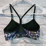 Lululemon  Flow Y Sports Bra size 2 Gator Green Floral Print Photo 3
