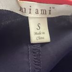 Miami  Navy Blue Long‎ Sleeve Blouse Top Keyhole Neckline Colorblock Retro Sz S Photo 5