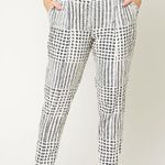 Parker HIGH RISE BLACK WHITE HOUNDSTOOTH SILK PANTS Photo 0