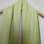Women's scarf neon green rib knit ombré long wrap Photo 3