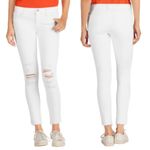 J Brand Cropped Distressed Jeans in Classic White “Demented” Size 29 Photo 1