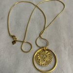 Anne Klein ✨ Gold-Tone Lion Medallion Pendant Necklace ✨ Photo 3