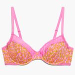 NEW Savage x Fenty lace trim bra cotton essentials floral print underwire plus Pink Size undefined Photo 8