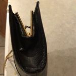 VINTAGE BLACK Clutch WITH gold chain Hardware is gold Photo 5