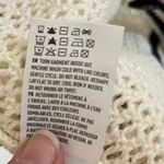 American Eagle  Outfitters Cream Knit Cardigan with Black Accents Sz M Photo 6