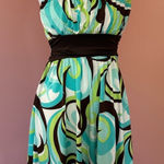 My Michelle  vintage early 2000’s dress vibrant colors swirling pattern Y2K SM Photo 0