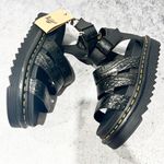 Dr. Martens NEW NWT Blaire Gunmetal Wild Croc Emboss Leather Sandals Size US 7 Photo 3
