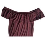 Rue 21 Womens size large Off the shoulder easy maroon ruffle mini dress new with tags Photo 2