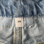 frame denim FRAME SZ 26 High ‘n Tight Straight Jeans Coated Zip-Fly Hi-Wash Light Wash Blue Photo 7