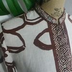 Laura Ashley Mandarin collar Linen Blouse Top Photo 1