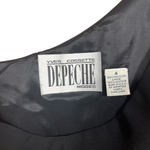 Yves Cossette Depeche Mode  Vintage 90s One Shoulder Black Maxi Bodycon Dress Sz 4 Photo 3