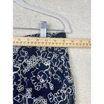 Monique Lhuillier ML Navy Floral Lace Sheath Midi Skirt Sheer V Neck Top Size 10 Photo 7