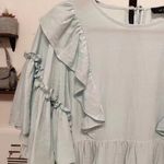 NWT En Saison Poplin Baby Doll Baby Blue Mini Dress Size Small Photo 1
