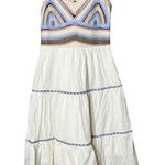 Cider  V-Neck Patchy‎ Crochet Ruffle Mini Dress Size Small Photo 0