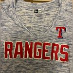 Texas Rangers baseball womens red white blue New Era shirt Photo 3