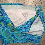 Sunsets and Sweet Tea Skort Sz 6 Blue Green Paisley Print Side Zip Golf Tennis P Photo 1