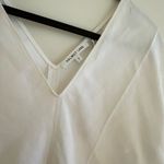 Helmut Lang  White Linen Asymmetric Top V Neck Size 2 NWT Photo 11