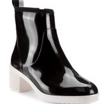 Kate Spade Puddle Rain Booties, Black/Parchment Size 6 New in Box Photo 1