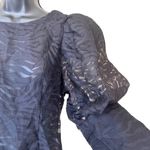 Gracia  Black Zebra Print Sheer Mesh Top Photo 5