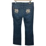 Paige Benedict Canyon Classic Rise Embroidered Jeans Medium Wash Western Boho Photo 1