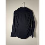 Max Mara  Long Sleeve Button Up Black Blouse Office Siren Business Photo 3