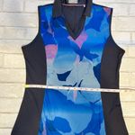 Callaway Black and Blue Fitted Sleeveless Tank Top Photo 3