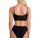 emma bling trim high waist swimsuits set black Size L Photo 1