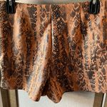 Haute Monde  Black and Orange Patterned pleather skort small Photo 10