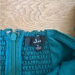 Lulus Lulu’s - Exclusive Charm Taffeta Puff Sleeve Midi Dress in Emerald Green Photo 2