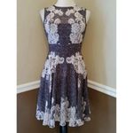 Maggy London Black Ivory Lace Print Fit & Flare ModCloth Dress by  Whimsigoth Photo 1