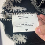 Vintage fleece vest women's XL Black White Bear momma cub woodland cabin earthy Photo 3