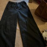 Cider  Wide leg raw hem black jeans M Photo 2