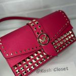Michael Kors Rubin Red Greenwich Medium Studded Shoulder Bag Photo 0