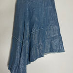 Pilcro and the Letterpress anthropologie Pilcro Size 0 Blue‎ Summer Linen Asymmetrical Skirt CP Photo 0