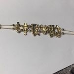 Holiday Christmas Bracelet • Gold Tone Tree, Stocking, Santa, Snowmen Candy Cane Photo 6