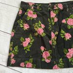 Wild Fable Women's High Rise Black Floral Corduroy Mini Skirt Size 4 Photo 4