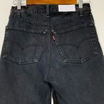 RE/DONE  Levi’s High Rise Wide Legs Raw Hem Distressed Black Denim Jeans 28 Photo 5