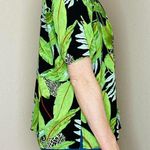 Sioni Green Tropical Plant Printed Button Down Shirt Size M Photo 6